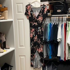 Floral black dress